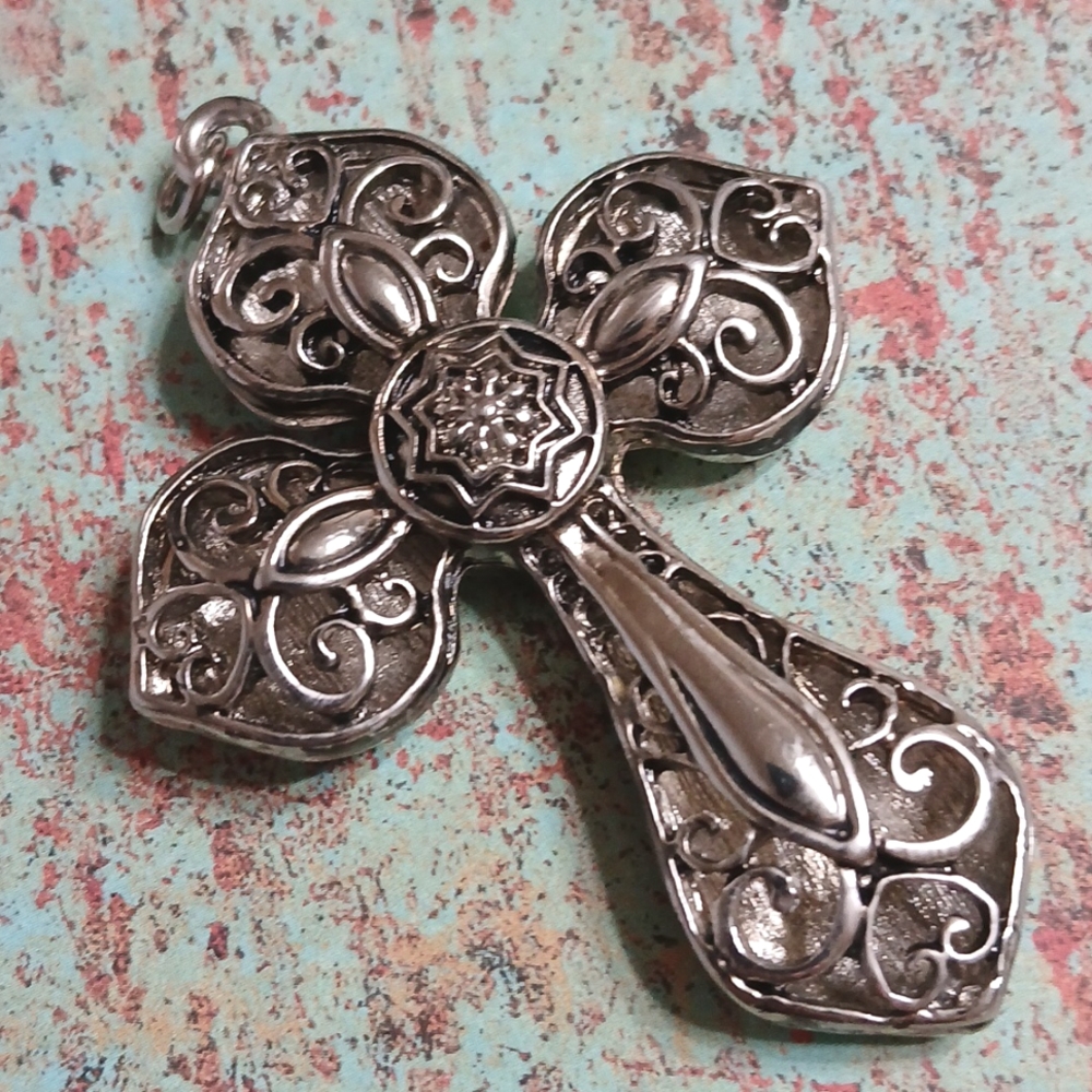 Silver-Plated Cross Pendant